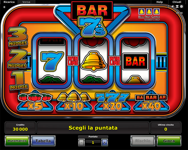 demo vlt gratis Bar Sevens