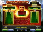 paytable vlt kingdom of legends