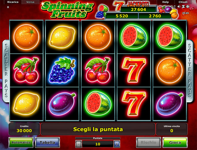 demo vlt gratis Spinning Fruits